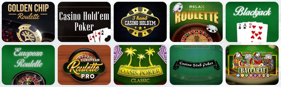 Giochi da tavolo al TOMBOLA CASINO